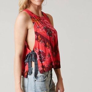 FREE PEOPLE THIS SWEET LOVE SIDE TIE TANK TOP